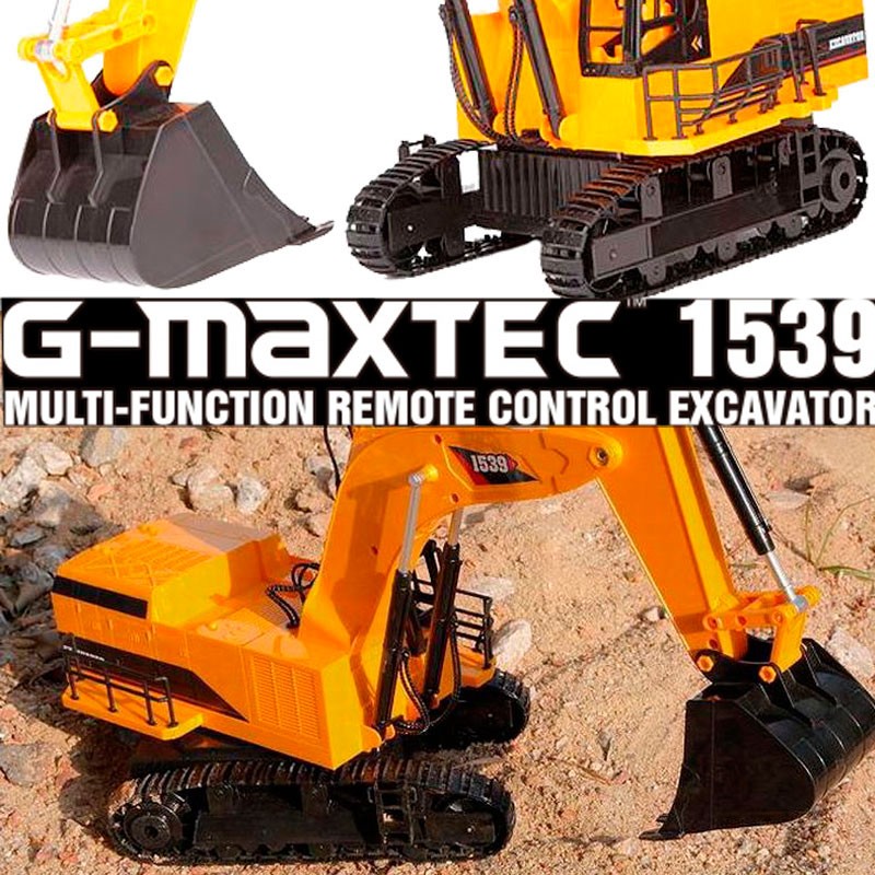 RC excavator, bagger, bulldozer chain drive, Plattform rotiert