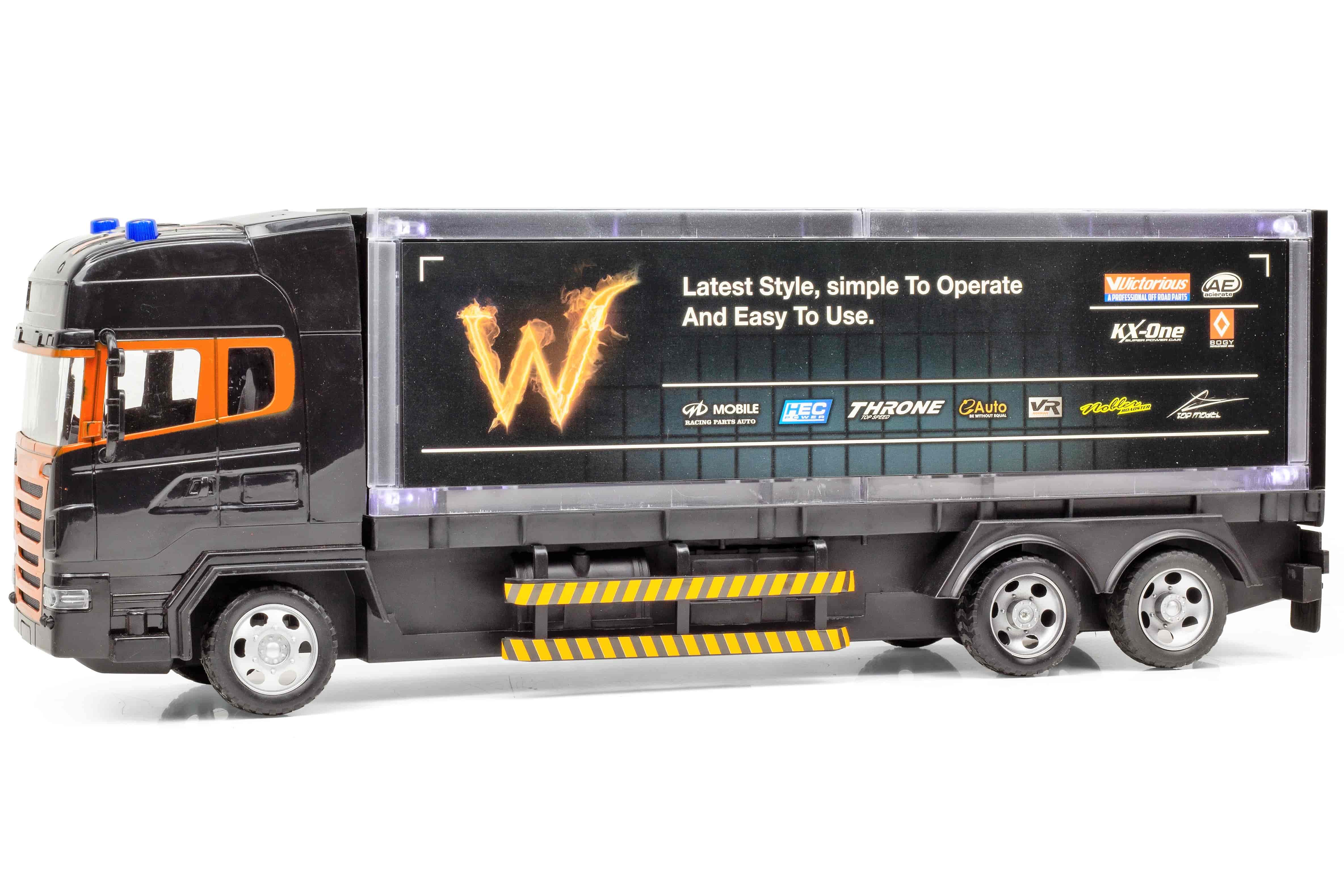 Spielzeug RC Kabelloses Ferngesteuerte Auto 50 cm lang LKW Truck mit LED Licht und Akku