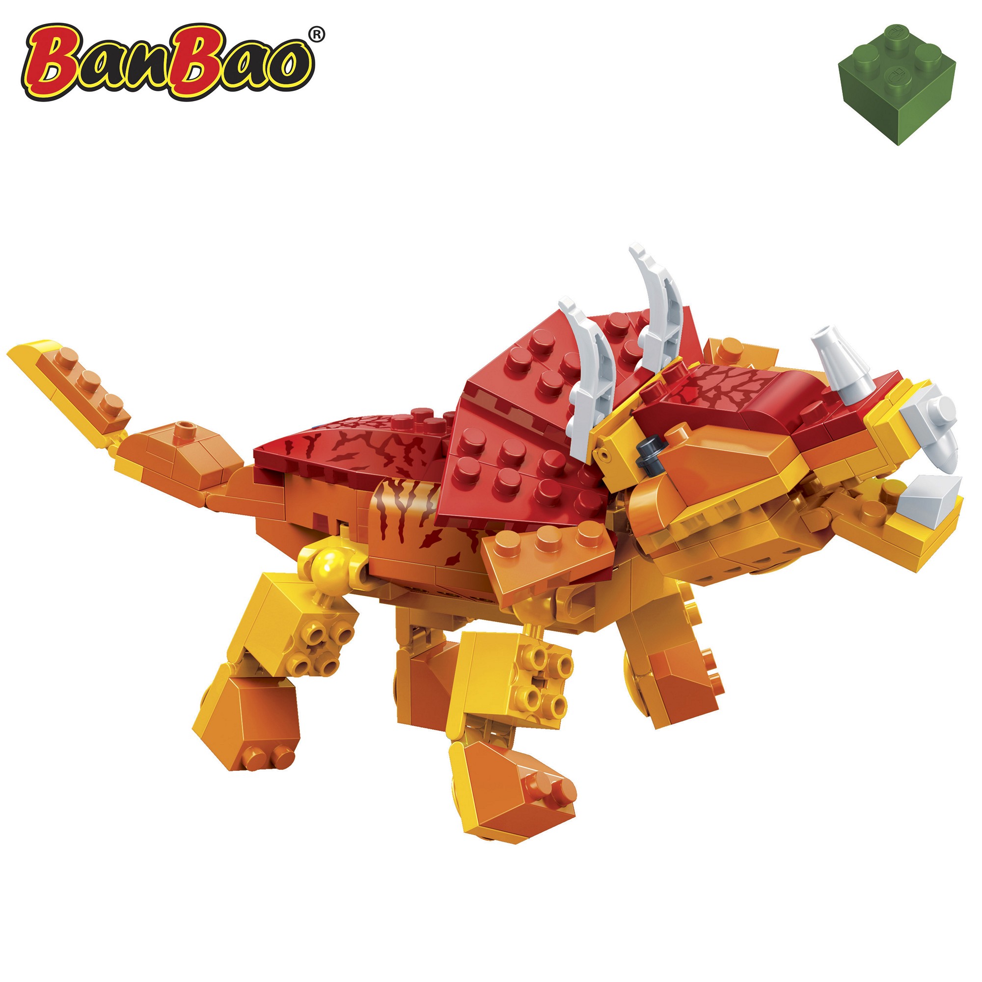 Kinder Geschenk Konstruktions Spielzeug Bausteine Baukästen Triceratops Dinosaurier Banbao 6862