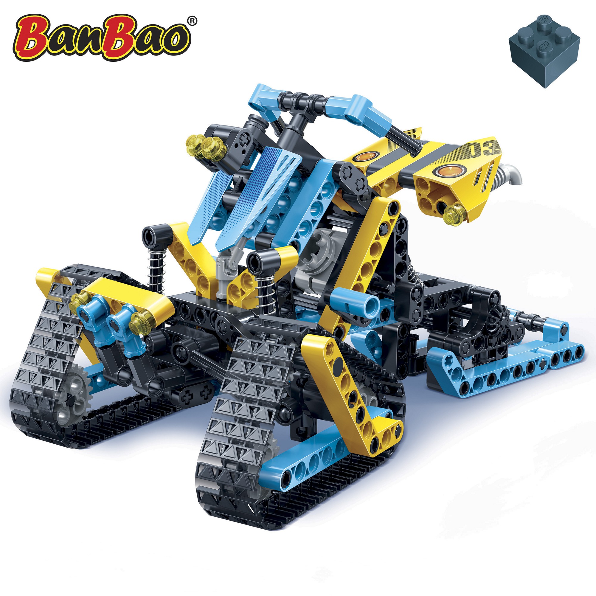 Kinder Geschenk Konstruktions Spielzeug Bausteine Baukästen Schneemobil Hi-Tech Banbao 6953