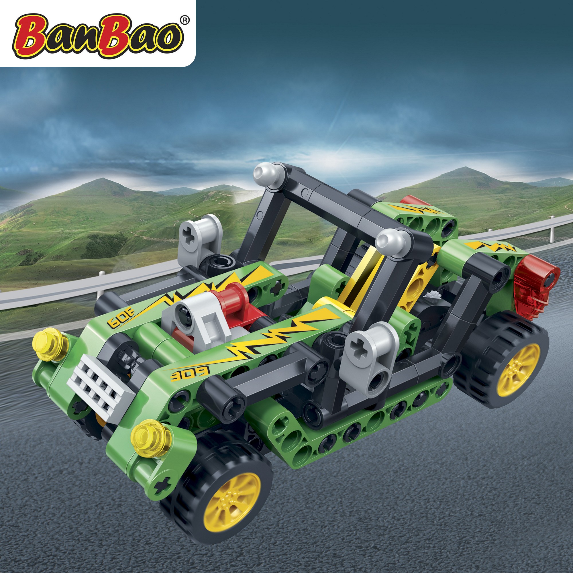 Kinder Geschenk Konstruktions Spielzeug Bausteine Baukästen Cabrio Sunrise Hi-Tech Banbao 6962