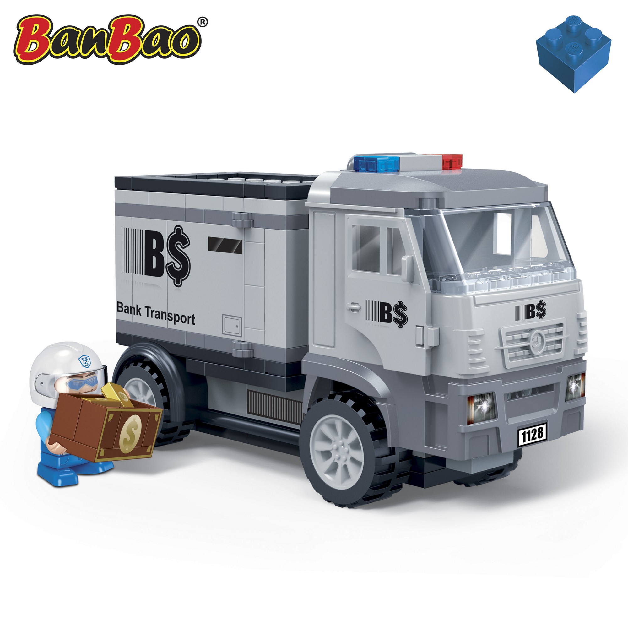 Bausteine Baukästen polizei Geldtransporter Banbao 7016