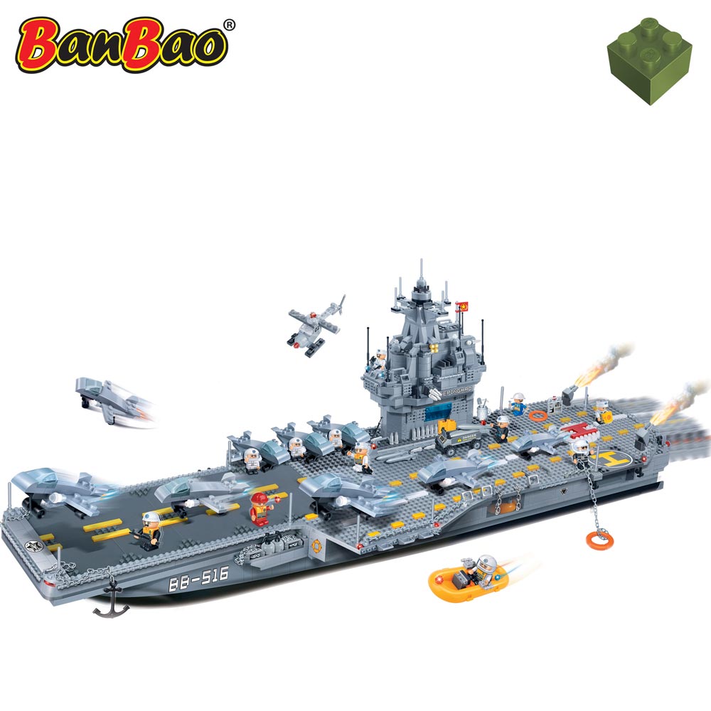 Kinder Geschenk Konstruktion Spielzeug Bausteine Baukästen Schiff Flugzeugträger Marine