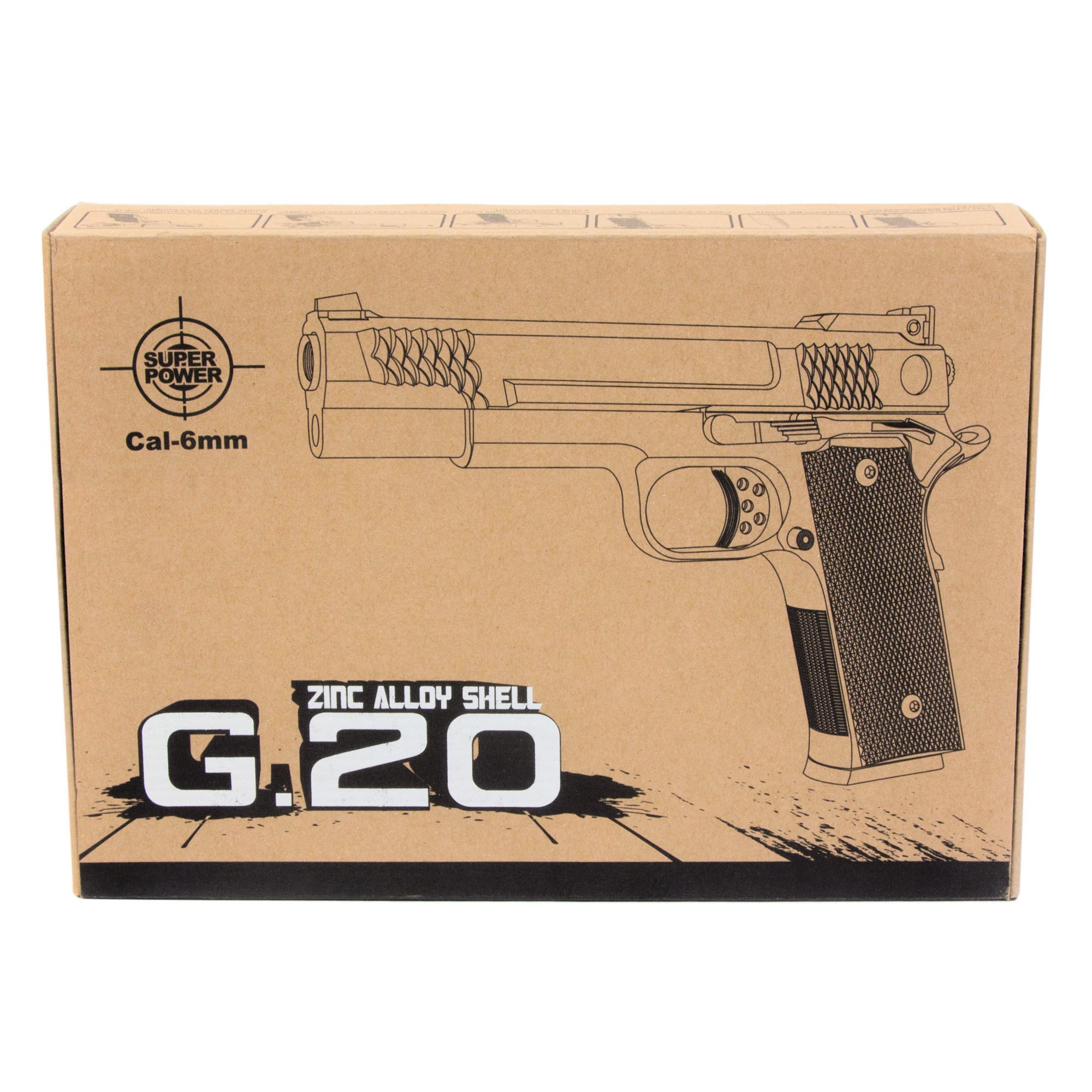 Pistole Waffen Airsoft Softair Plastic Kugel BB Erbsenpistole G20