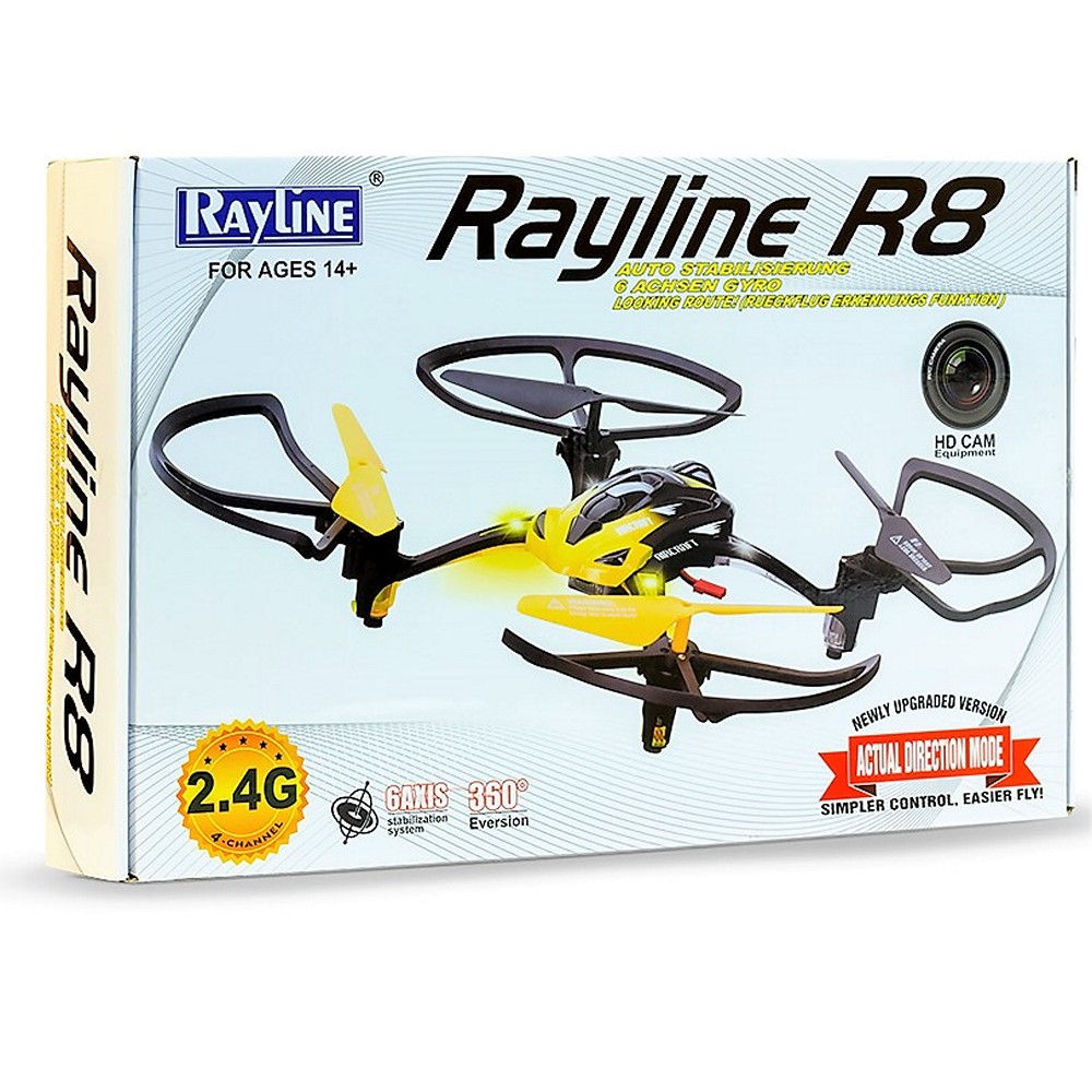 RC Quadrokopter mit 2 MP kamera Drohne Rayline R8 Wi-Fi FPV