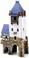 Preview: 3d Puzzle KARTONMODELLBAU Papiermodell Geschenk Idee Spielzeug 201 Guard Tower mittelalterliche Stadt Wartturm