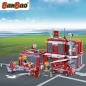 Mobile Preview: Kinder Geschenk Konstruktion Spielzeug Bausteine Baukästen Feuerwehrstation mit dem Auto