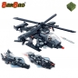Preview: Kinder Geschenk Konstruktion Spielzeug Bausteine Baukästen 3 in 1 Militär Hubschrauber