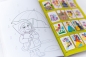 Preview: "Розмальовка 64 сторінки Веселi картинки для дiвчаток" - "Fröhliche Bilder für Mädchen" - Ein Kinderbuch auf Ukrainisch mit Stickern.