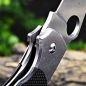 Mobile Preview: Klapp Taschen Einhand Outdoor Freizeit Angeln Zelten Messer GANZO G7372 Schwarz