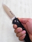 Mobile Preview: Klapp Taschen Einhand Outdoor Freizeit Angeln Zelten Messer GANZO G740 Schwarz