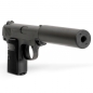 Preview: Voll Metall Pistole Softair G01A mit Schalldämpfer