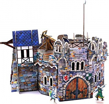 3d Puzzle KARTONMODELLBAU Papier Modell Geschenk Idee Spielzeug Runder Turm Round Tower