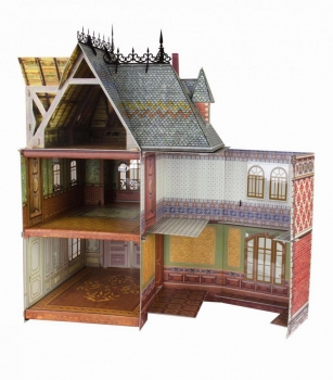 3D Puzzle KARTONMODELLBAU Papier Modell Geschenk Idee Spielzeug Puppenhaus II