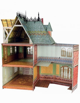 3D Puzzle KARTONMODELLBAU Papier Modell Geschenk Idee Spielzeug Puppenhaus II