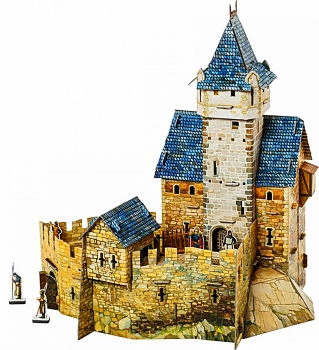 3D Puzzle KARTONMODELLBAU Papier Modell Geschenk Idee Spielzeug Jagdschloss Neu