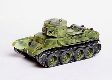 3D Puzzle KARTONMODELLBAU Papier Modell Geschenk Idee Spielzeug Panzer BT-7A Neu