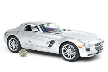 Ferngesteuertes Auto RC Mercedes Benz SLS AMG Silber Kinder Geschenk Lizenz