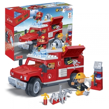 Kinder Geschenk Konstruktion Spielzeug Bausteine Baukästen Feuerwehr Fahrzeug