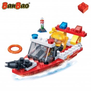 Bausteine Baukästen Feuer Rettungsboot Boot Banbao 7019