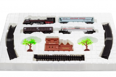 19051- 5 5-Teiliges Modell eisenbahn Zugset Spielzeug mit Lokomotive und Schienen