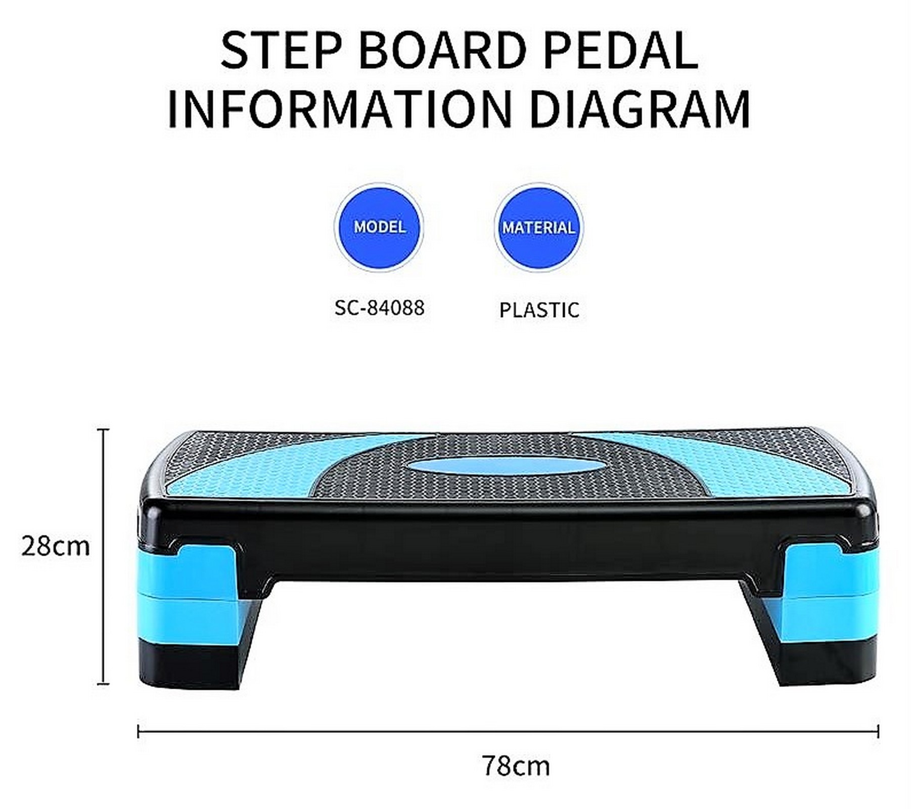 Plancha aerobic fitness stepper Board brett Step-bench home-Stepper 3-stuffig 