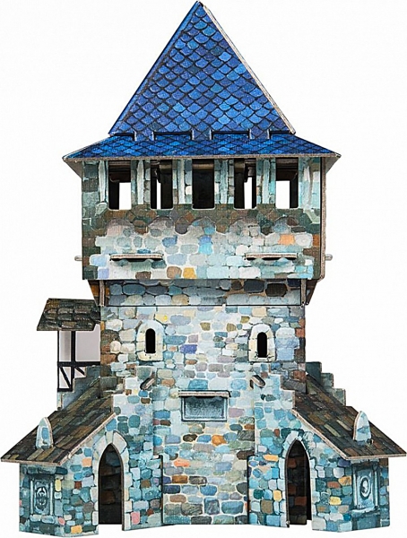 3d Puzzle KARTON MODELLBAU Papier Modell Geschenk Idee Spielzeug Oberer Turm / TOP TOWER