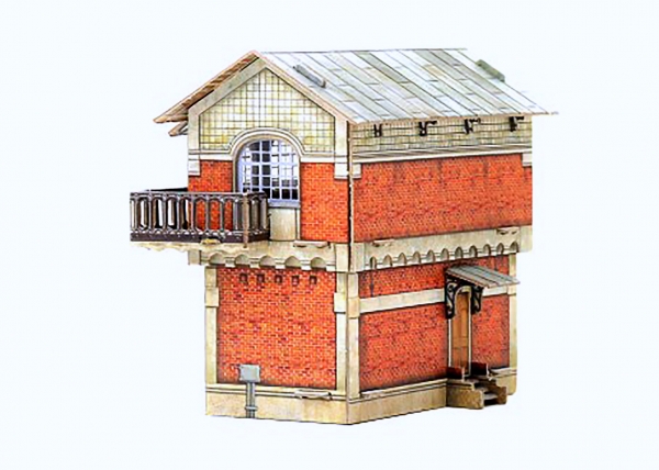3D Puzzle KARTONMODELLBAU Papier Modell Geschenk Idee Spielzeug Stellwerk NEU
