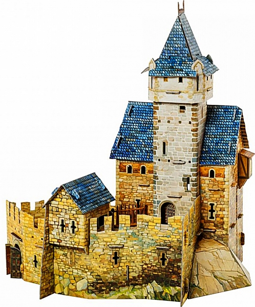 3D Puzzle KARTONMODELLBAU Papier Modell Geschenk Idee Spielzeug Jagdschloss Neu