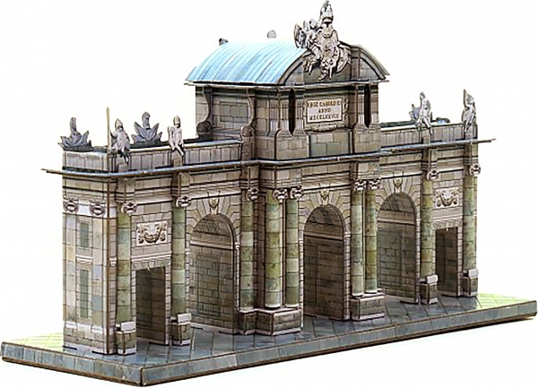 3D Puzzle KARTONMODELLBAU Papier Modell Geschenk Idee Spielzeug Puerta de Alcalá
