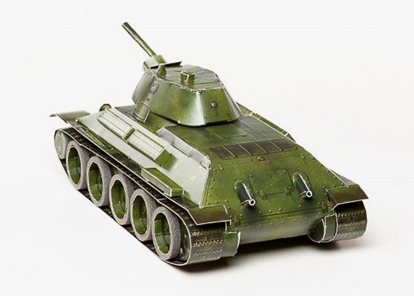 3D Puzzle KARTONMODELLBAU Modell Geschenk Idee Panzer T-34 grün 1941 Baujahr
