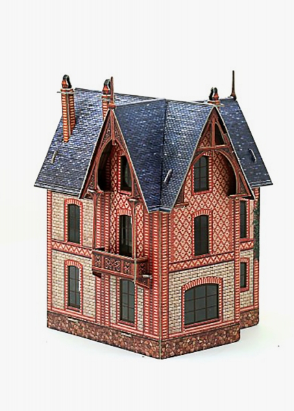 3D Puzzle KARTONMODELLBAU Modell Geschenk Idee Eisenbahn Villa in Le Vesinet Neu