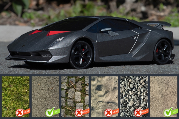 Ferngesteuertes Auto Lamborghini Sesto Elemento Kinder Geschenk Lizenz Grau