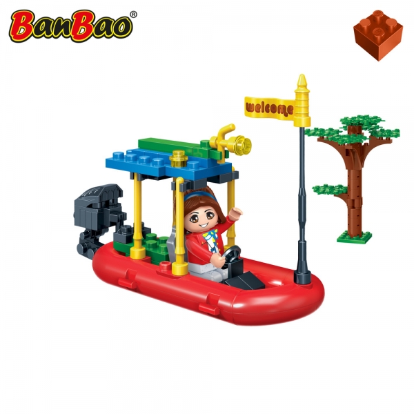 Safari Boot Kinder Geschenk Konstruktion Spielzeug Bausteine Baukästen 6662