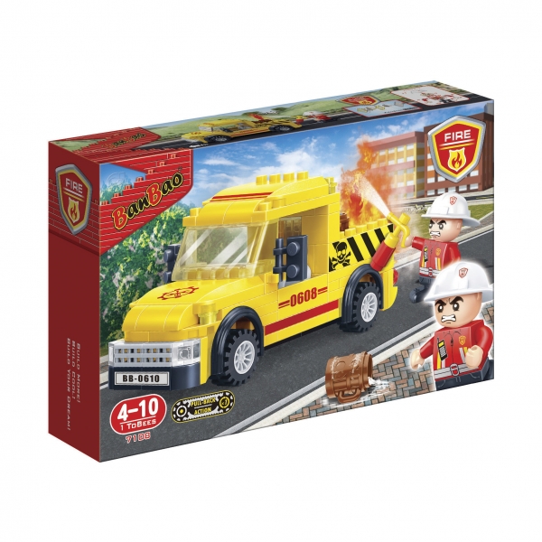 Feuerwehr Auto Car LKW Kinder Geschenk Konstruktion Spielzeug Bausteine Bausatz