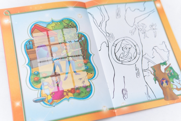 Malbuch für Kinder Farben Kreativität ukrainische Sprache "Malbuch mit Puzzle-Aufklebern "Peter Pan"