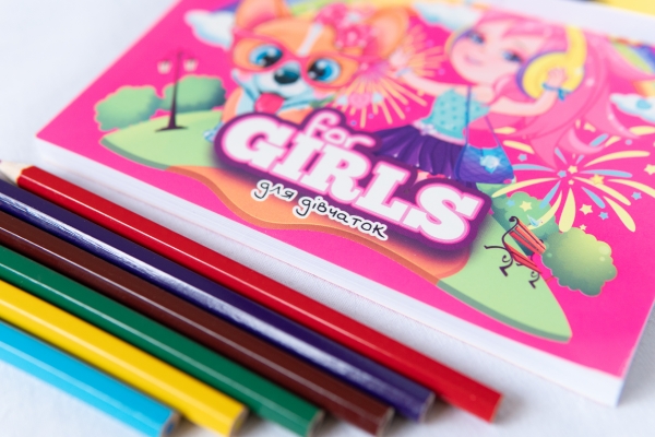 Набір для малювання з олівцями для дівчат- Malsatz mit Buntstiften für Mädchen