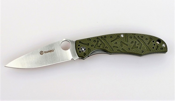 Klapp Taschen Einhand Outdoor Freizeit Angeln Zelten Messer GANZO G7321 Grün