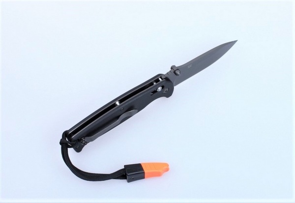 Klapp Taschen Einhand Outdoor Freizeit Angeln Zelten Messer GANZO G7413-WS Schw