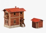 3D Puzzle KARTONMODELLBAU Modell Geschenk Spielzeug Eisenbahn Bahnposten Neu