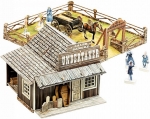 3D Puzzle Spielzeug Wilder Westen Haus Kartonmodellbau Papiermodell Bestatter