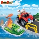 Kinder Spielzeug Konstruktion Feuerwehr Quad + Boot Bausteine Baukästen