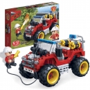 Feuerwehr Jeep Auto Kinder Geschenk Konstruktion Spielzeug Bausteine Bausatz