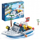 Schiff Boot Kinder Geschenk Konstruktion Spielzeug Bausteine Baukästen 7019